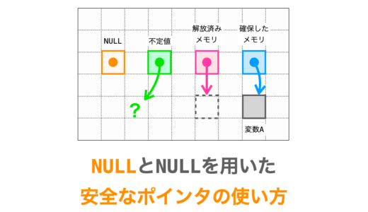【C言語】「NULL」の意味とNULLを用いた「安全なポインタの使い方」