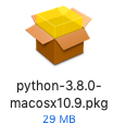 Pythonインストーラのアイコン