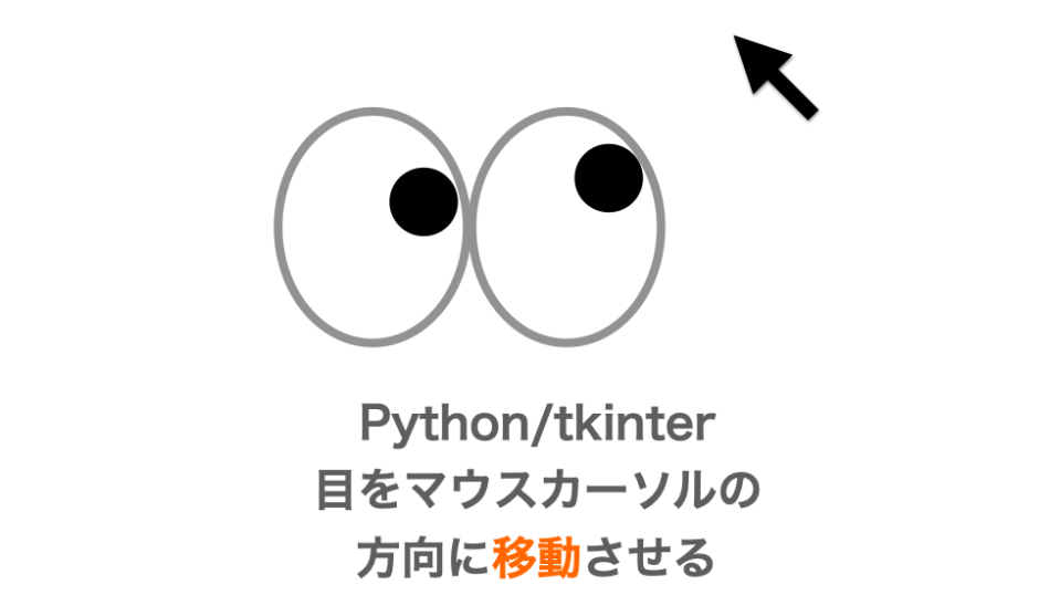 Python Tkinter 目 をマウスカーソルの方向に移動させるアプリの作り方 だえうホームページ