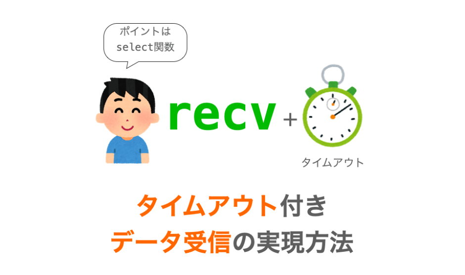 タイムアウト付きデータ受信の実現方法解説ページのアイキャッチ