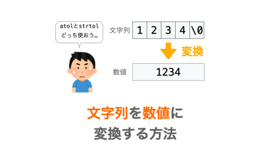 【C言語】文字列を数値に変換する方法（atoi・strtol など）