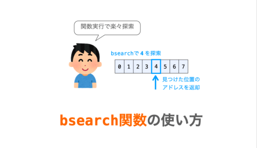 【C言語】bsearch関数の使い方