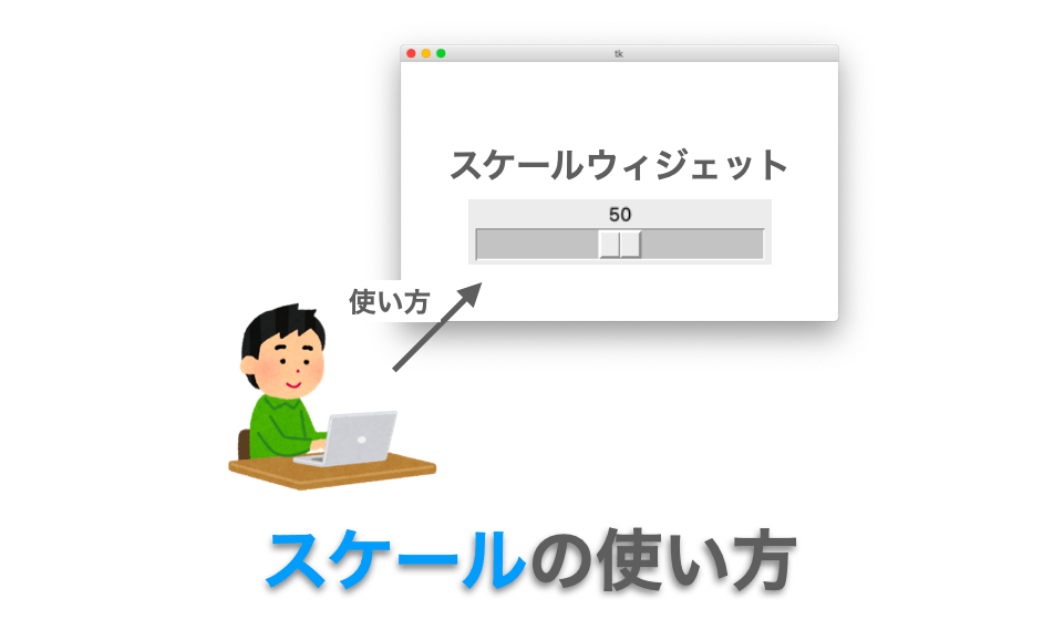 Tkinterの使い方：スケール（Scale）の使い方 だえうホームページ