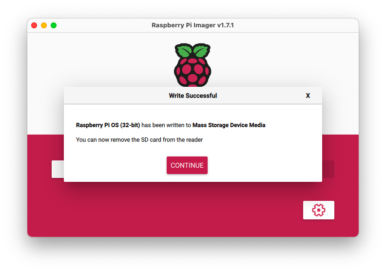 RaspberryPiOSのインストール手順１２