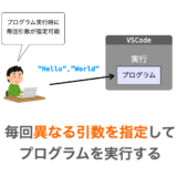 【VSCode】毎回異なるコマンドライン引数を指定してプログラムを実行する