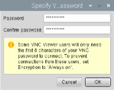VNCのパスワード設定画面２