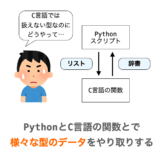 PythonとC言語の関数との間で様々な型のデータのやりとりを行う方法の解説ページアイキャッチ