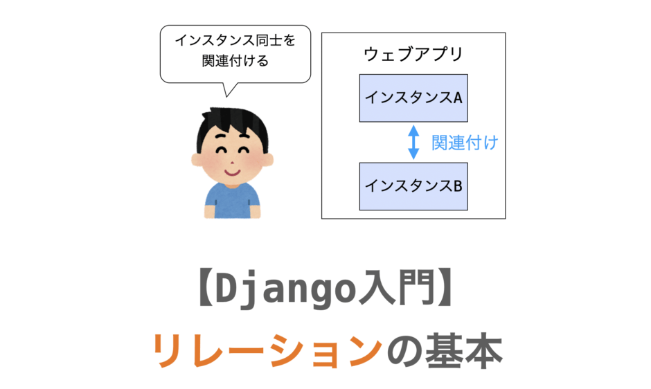 Djangoのリレーションの解説ページアイキャッチ