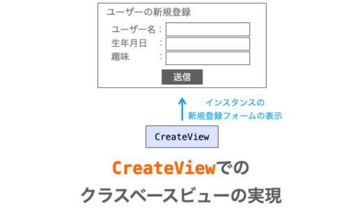 【Django】CreateViewの使い方（クラスベースビューでの新規登録ページの実現）