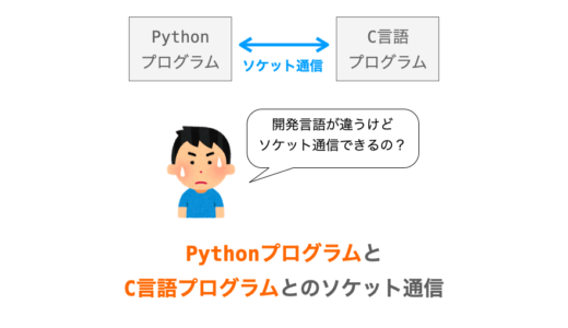 PythonプログラムとC言語プログラム間でのソケット通信