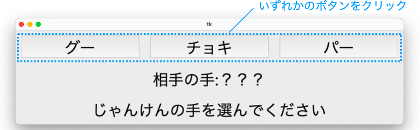 アプリの次の操作を示す図