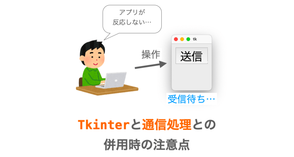 Tkinterと通信併用時の注意点の解説ページアイキャッチ