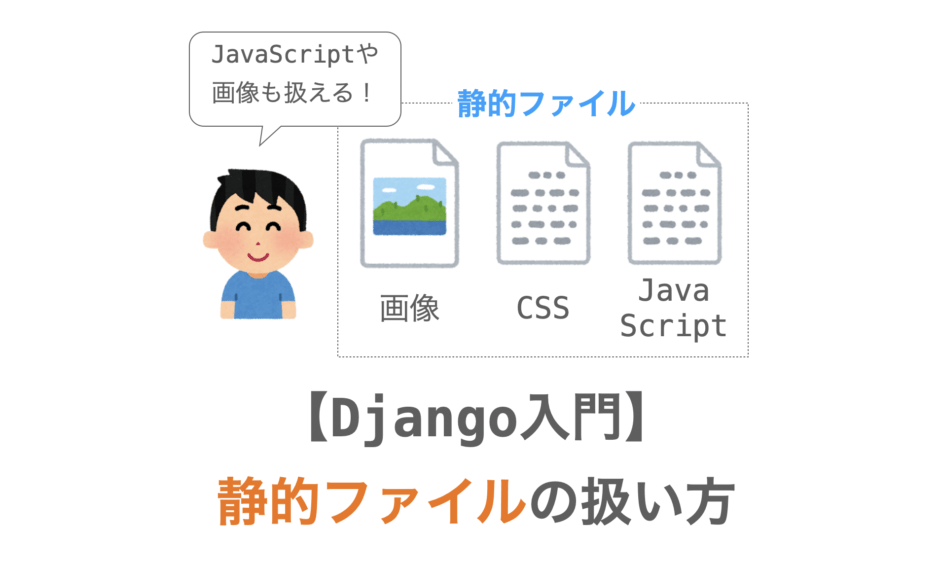 Djangoでの静的ファイルの扱い方の解説ページアイキャッチ