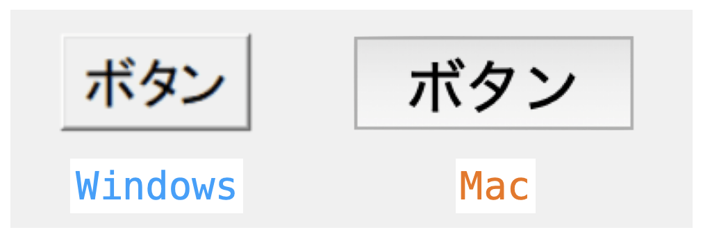 ボタンウィジェットの見た目