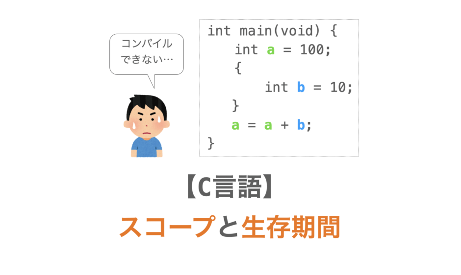 C言語における変数のスコープと生存期間の解説ページアイキャッチ